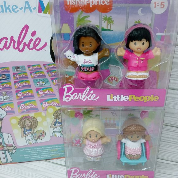Fisher-Price Barbie Make a Match Game & Barbie Little People Figures - Picture 2 of 3